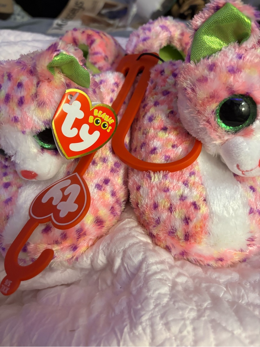 Ty Beanie Boos "Sophie the Cat" plush slippers. NWT size xxl 5/6